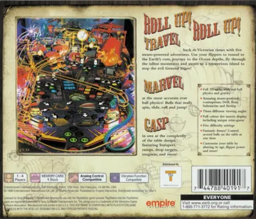 Pro Pinball - Fantastic Journey (US) box cover back